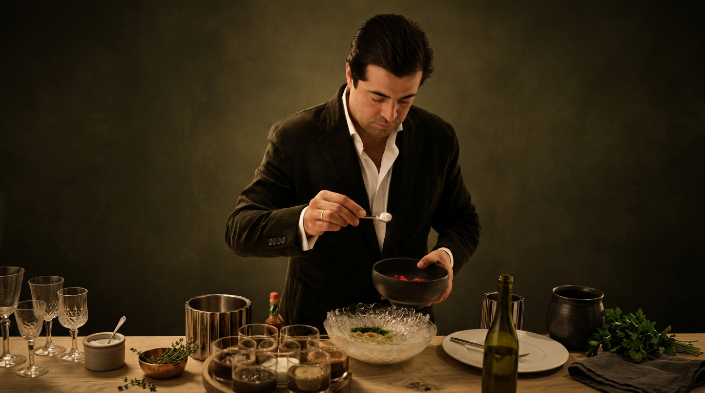 Sergio, chef de Rozas Restaurante, emplatando